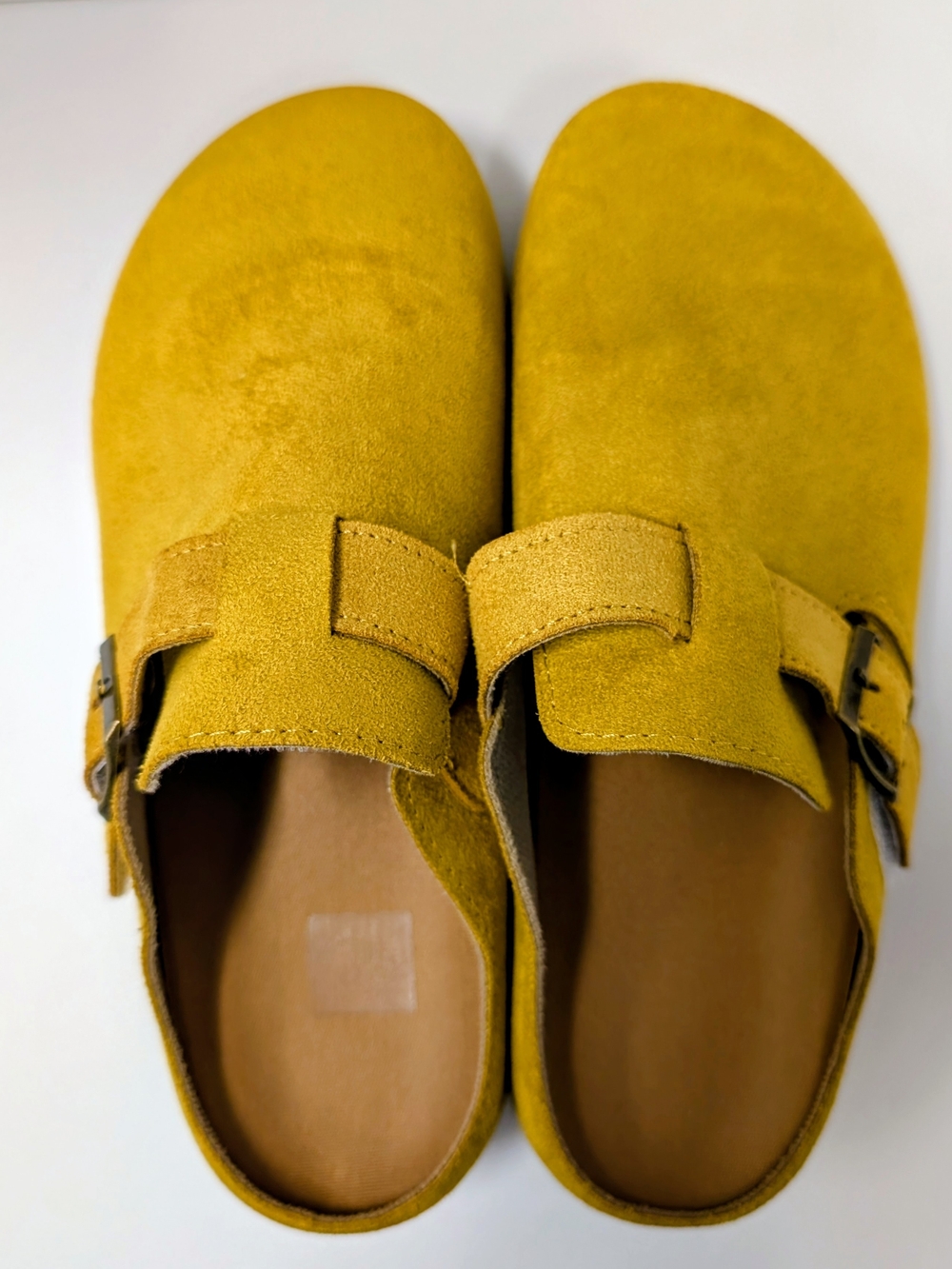 Yellow Suede Slip-On Clogs for Women - Stylish Comfort